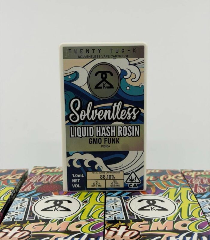 22k solventless liquid hash rosin 1g disposable